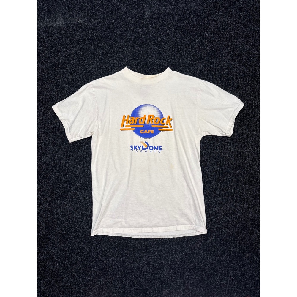 Vintage 1989 Hard Rock Cafe SkyDome Toronto T-Shirt White Large Made in USA